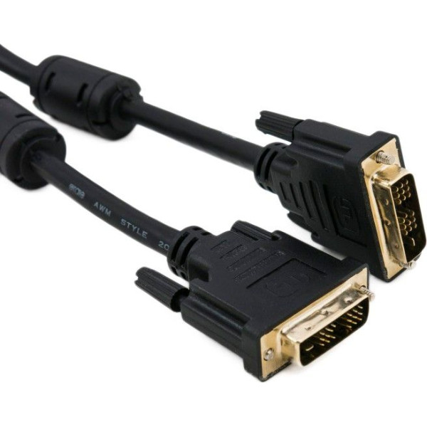 Кабель Extradigital DVI-D, Single Link, 3m, 28 AWG, PVC, 2xFerrites